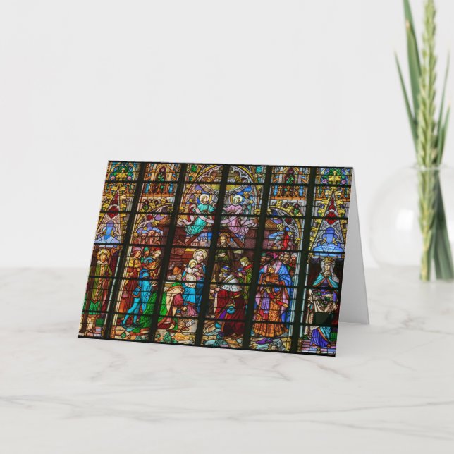 Carte de Noël en verre souillé (Devant)