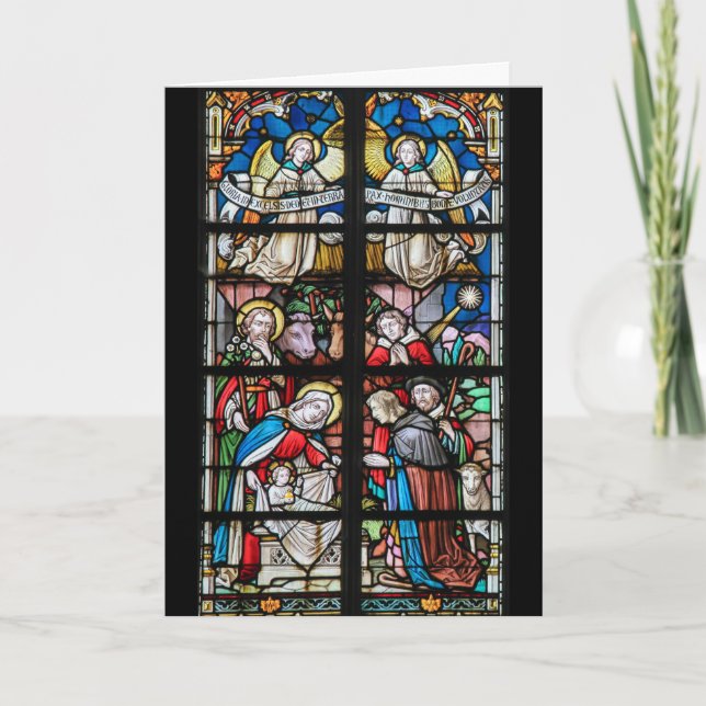 Carte de Noël en verre souillé (Devant)