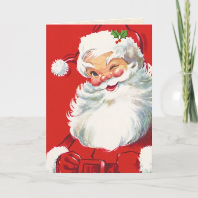 Carte de Noël Enfants Santa Claus (Devant)