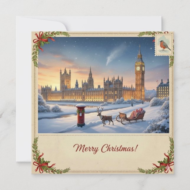 Carte de Noël enneigée (Devant)