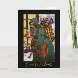 Carte de Noël Entreprise avec Père Noël