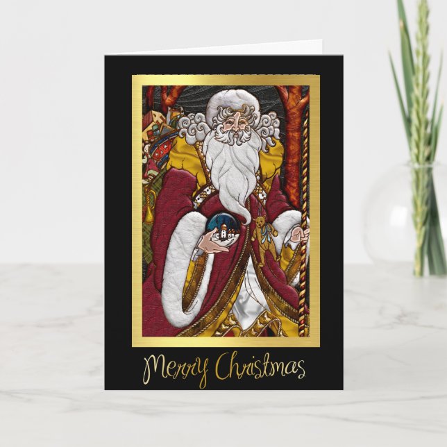 Carte de Noël Entreprise avec Père Noël (Devant)