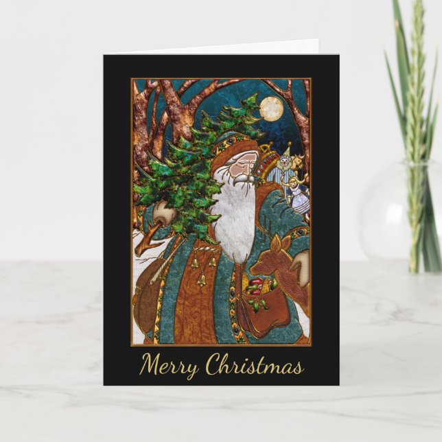 Carte de Noël Entreprise avec Père Noël (Devant)