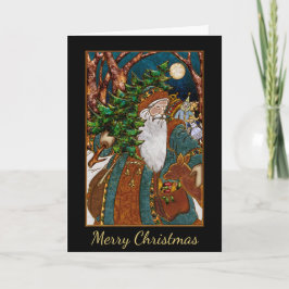 Carte de Noël Entreprise avec Père Noël