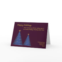 Carte de Noël Entreprise Entreprise Personnalisée
