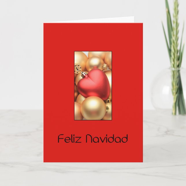 Carte de Noël espagnole Feliz Navidad (Devant)