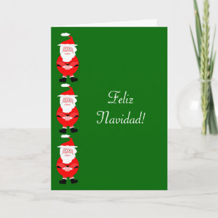 Carte de Noël espagnole père Noël Feliz Navidad