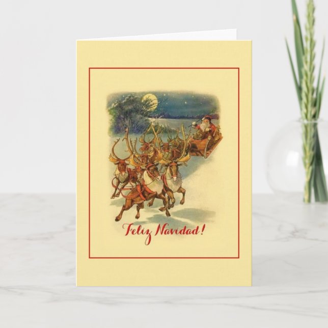 Carte de Noël espagnole vintage / hispanique (Devant)
