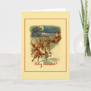 Carte de Noël espagnole vintage / hispanique