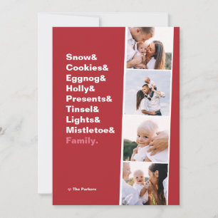 Carte de Noël et carte de voeux photo