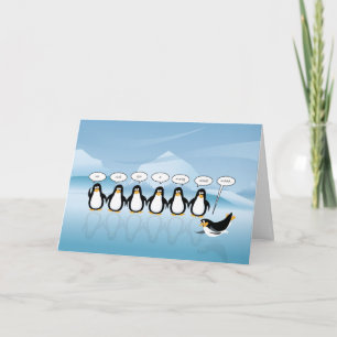 Carte de Noël et de Nouvel An de Pingouin