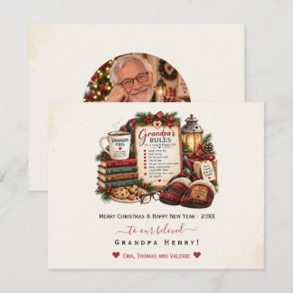 Carte de Noël et Nouvel An personnalisée pour gran