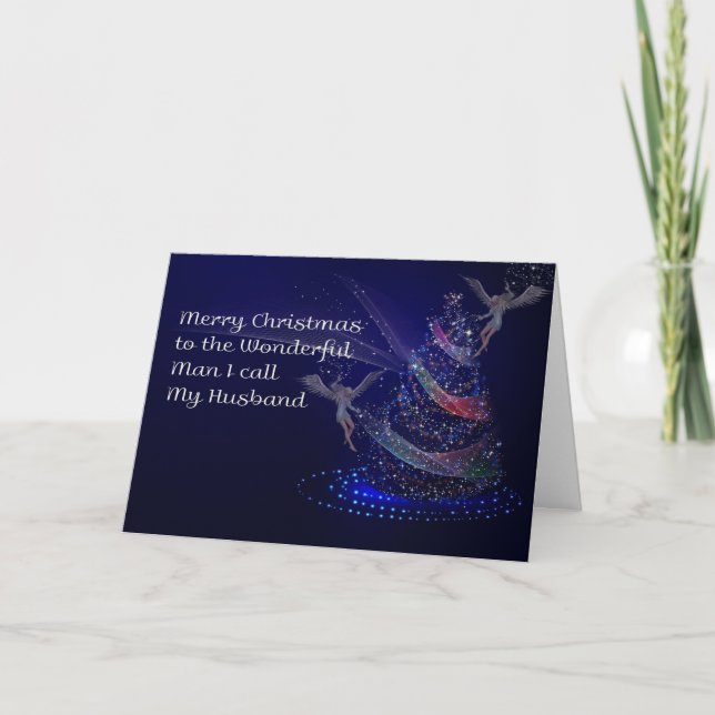 Carte de Noël étincelante pour mari (Devant)