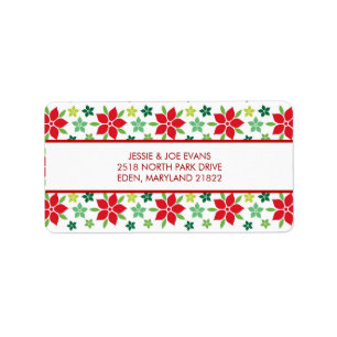 Carte de Noël Étiquettes de adresse