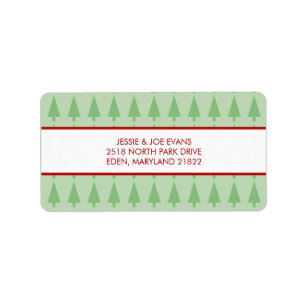 Carte de Noël Étiquettes de adresse