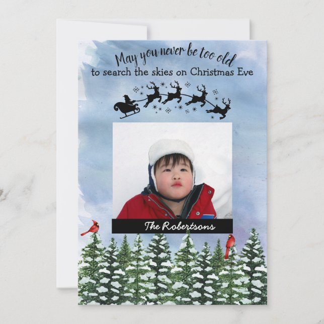 Carte de Noël Eve Watercolor (Devant)