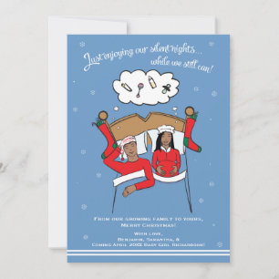 Carte de Noël Faire-part de grossesse - Afro-Am