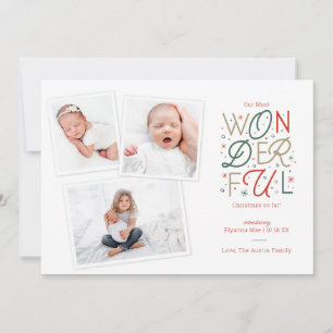 Carte de Noël faire-part de naissance