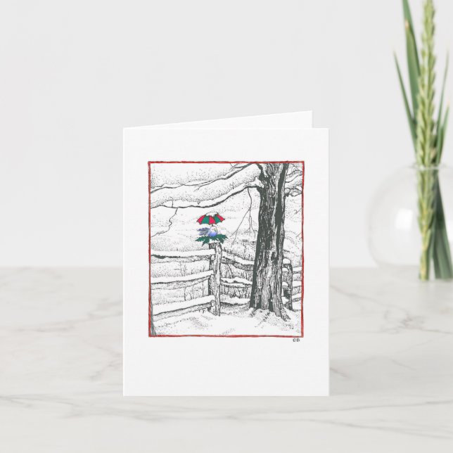 Carte de Noël faite sur commande "d'oiseau de (Devant)