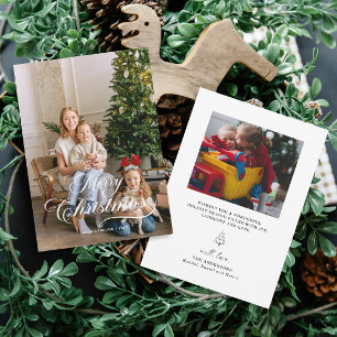 Carte de Noël Familiale avec Photo Moderne