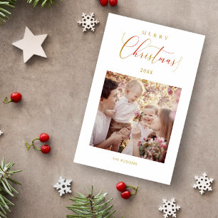 Carte de Noël Famille Minimaliste Budget