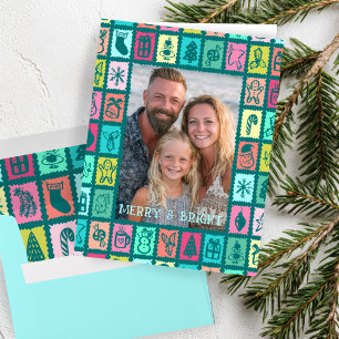 Carte de Noël Fantaisiste avec Message PHOTO Perso
