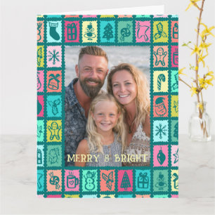 Carte de Noël Fantaisiste avec Message PHOTO Perso