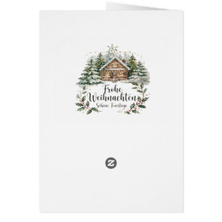 Carte de Noël festive avec texte de vœux