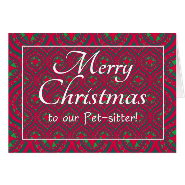 Carte de Noël festive pour animaux de compagnie Re (Devant horizontal)