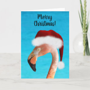 Carte de Noël Flamant Rose Joyeux Noël