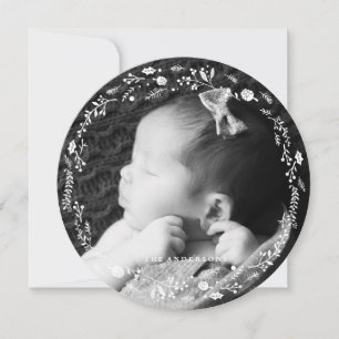 Carte de Noël Foliing d'hiver