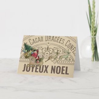 Carte de Noël française Joyeux Noel Père Noël