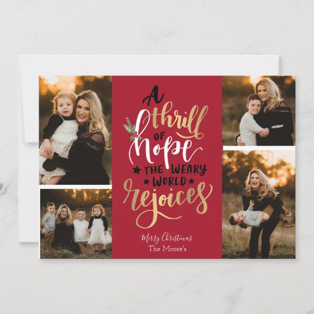 Carte de Noël Friste de l'espoir (Devant)