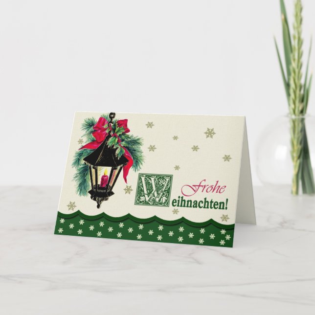 Carte de Noël Frohe Weihnachten en allemand (Devant)