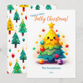 Carte de Noël Funny Tree