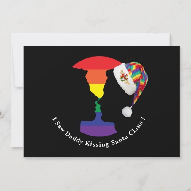 Carte de Noël Gay Kiss (Devant)
