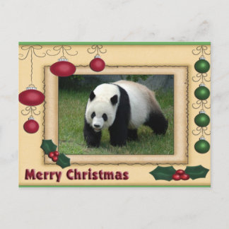 Carte de Noël géante de panda d'ours panda et de
