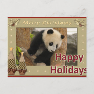 Carte de Noël géante de panda d'ours panda et de