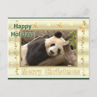 Carte de Noël géante de panda d'ours panda et de