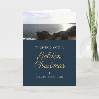 Carte de Noël Golden Christmas Lanzarote Paysage M