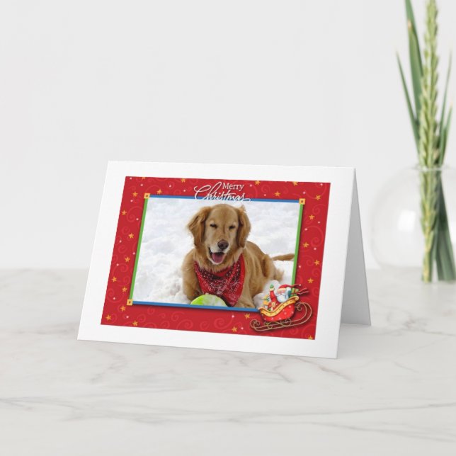 Carte de Noël Golden Retriever (Devant)