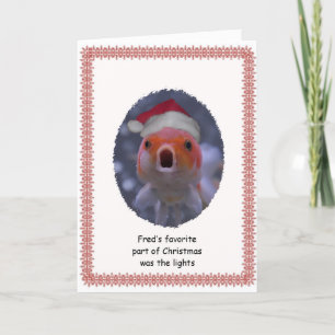 Carte de Noël Goldfish humoristique