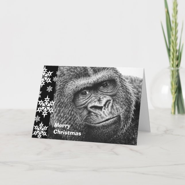 Carte de Noël Gorilla (Devant)