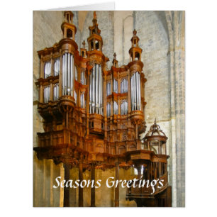 Carte de Noël grand orgue de St Bertrand