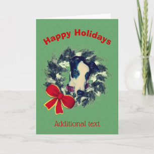 Carte de Noël Greyhath Wreath Bow