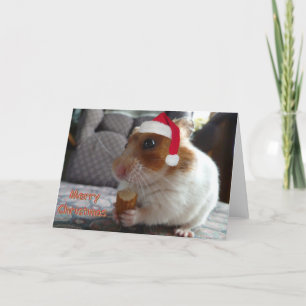Carte de Noël Hamster