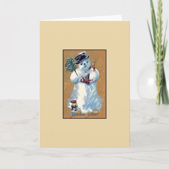 Carte de Noël Hauskaa Joulua vintage (Devant)