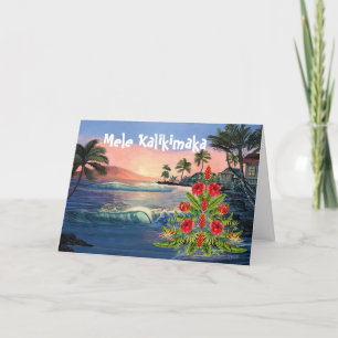 Carte de Noël Hawaïenne Mele Kalikimaka