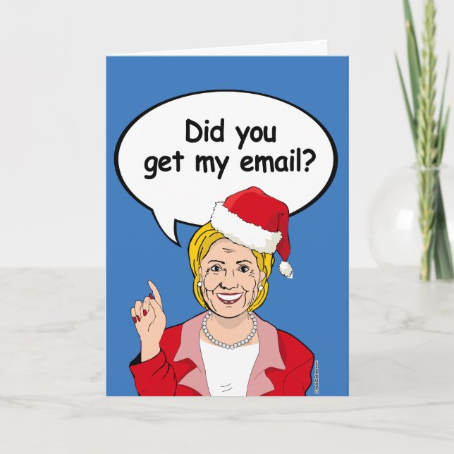 Carte de Noël Hillary - Avez-vous reçu mon courrie (Devant)