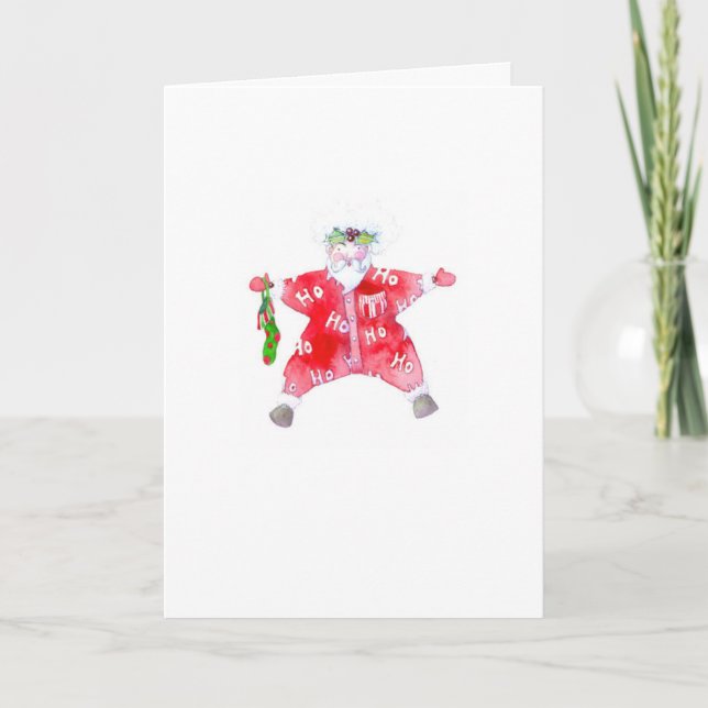 Carte de Noël Ho Ho Ho Père Noël (Devant)